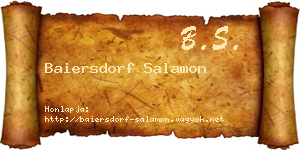 Baiersdorf Salamon névjegykártya
